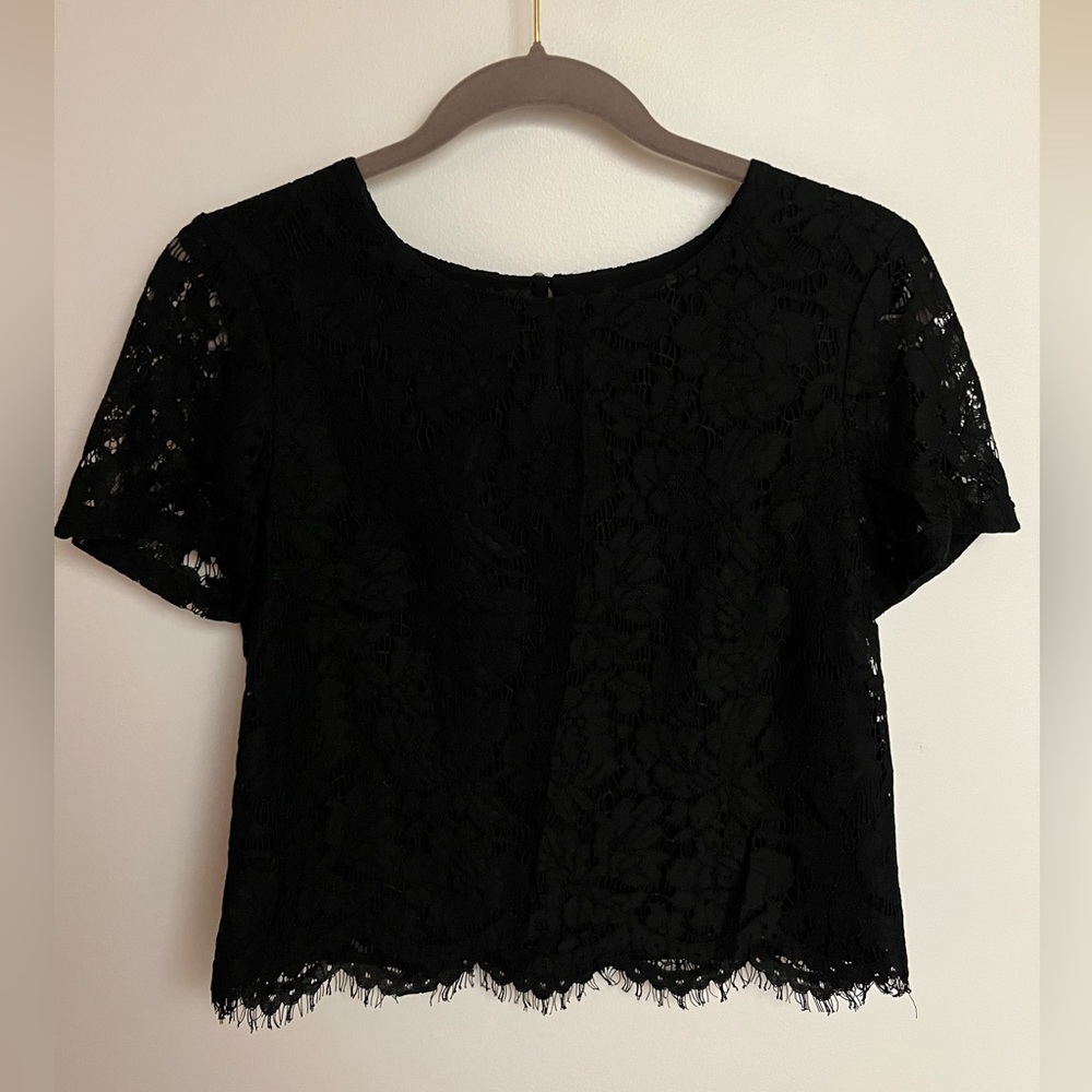 Banana Republic black lace shirt